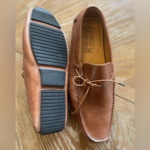 Mercanti Fiorentini Size 12 Brown Brazilian Leather Moc Toe Driving Loafers